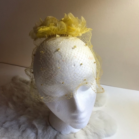 Vintage 50s Yellow Roses Hair Net Hair Accessory main image 7